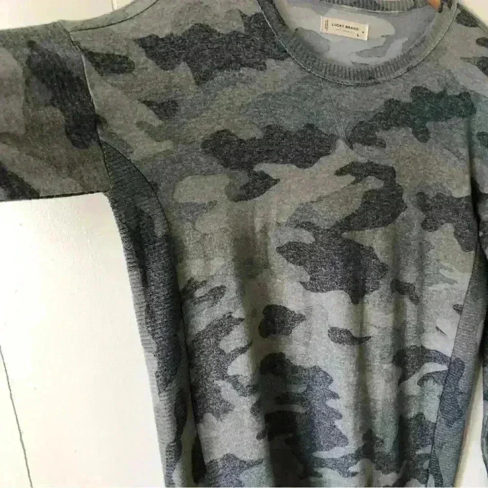 Lucky Brand Camouflage Viscose Blend Dress Size M - Picture 8 of 9